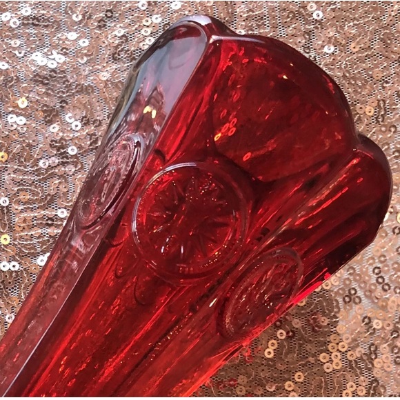🇺🇸💥Vintage Ruby Red Fostoria Americana Coin & Eagle 7 7/8” Vase - MINT!💥🇺🇸 - Picture 10 of 11